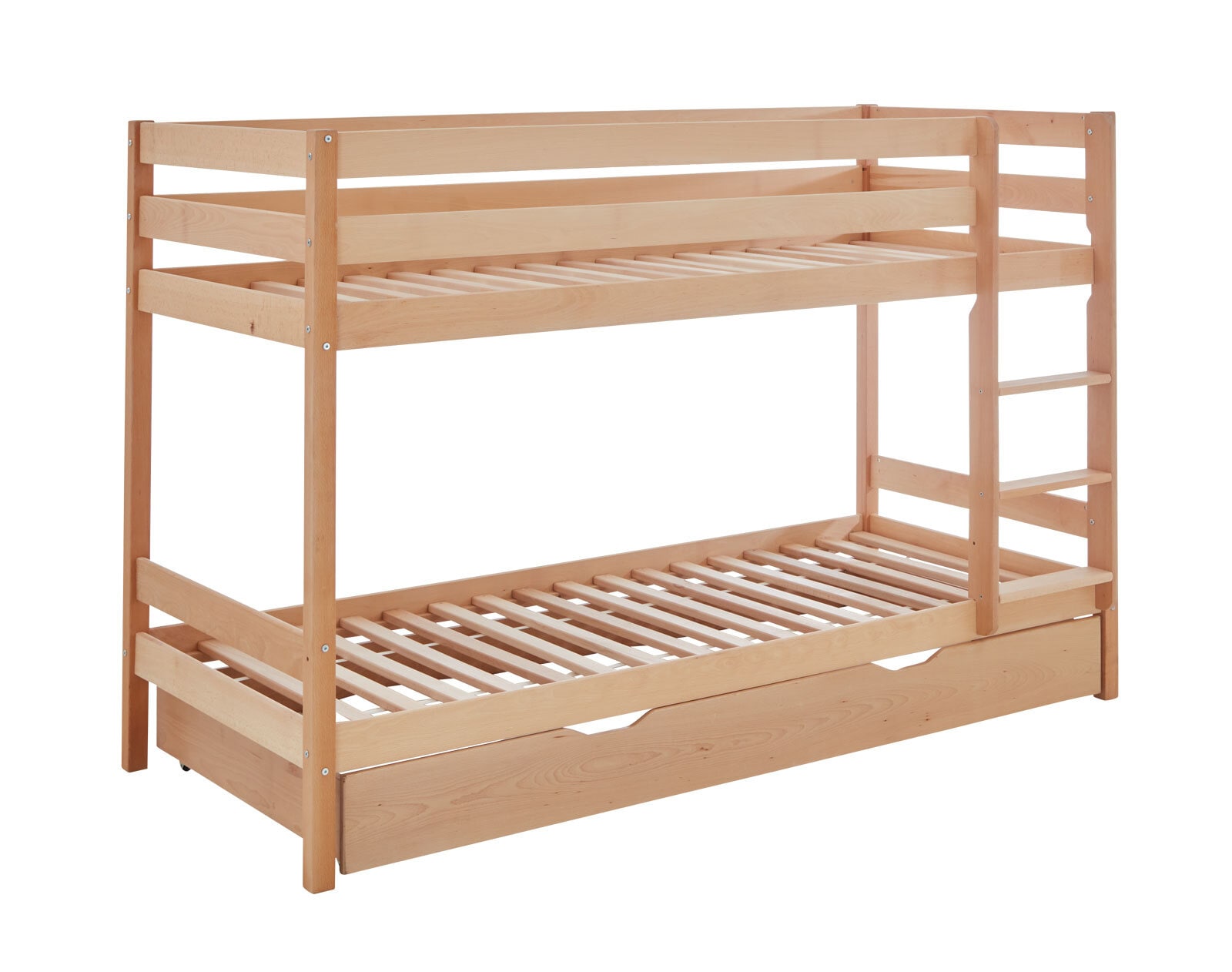 Etagenbett Lars 95,5x140x205,5 cm Buche massiv