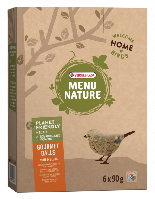 Versele-Laga Menu Nature Mezenbol Gourmet Insecten Zonder Net - Voer - 540 g 6 stuks