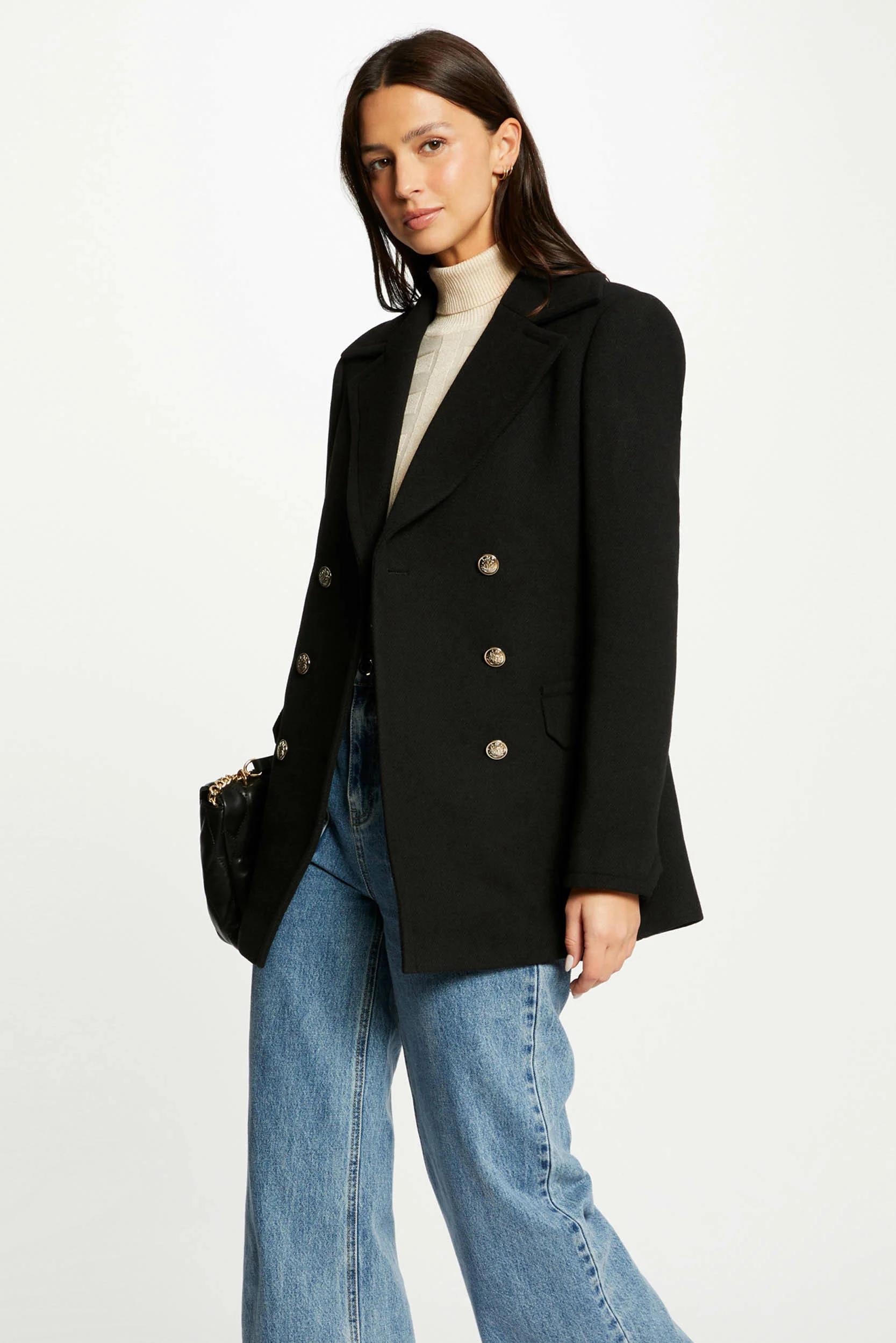 Morgan rechtvallende blazer zwart