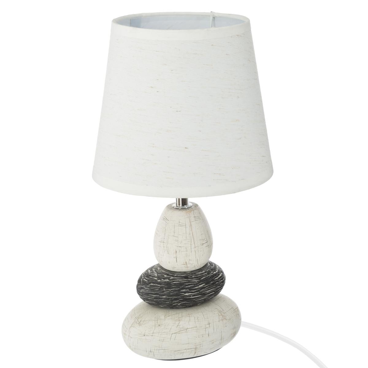 LAMPE CERAMIQUE GALET X3 H.33CM CLARY