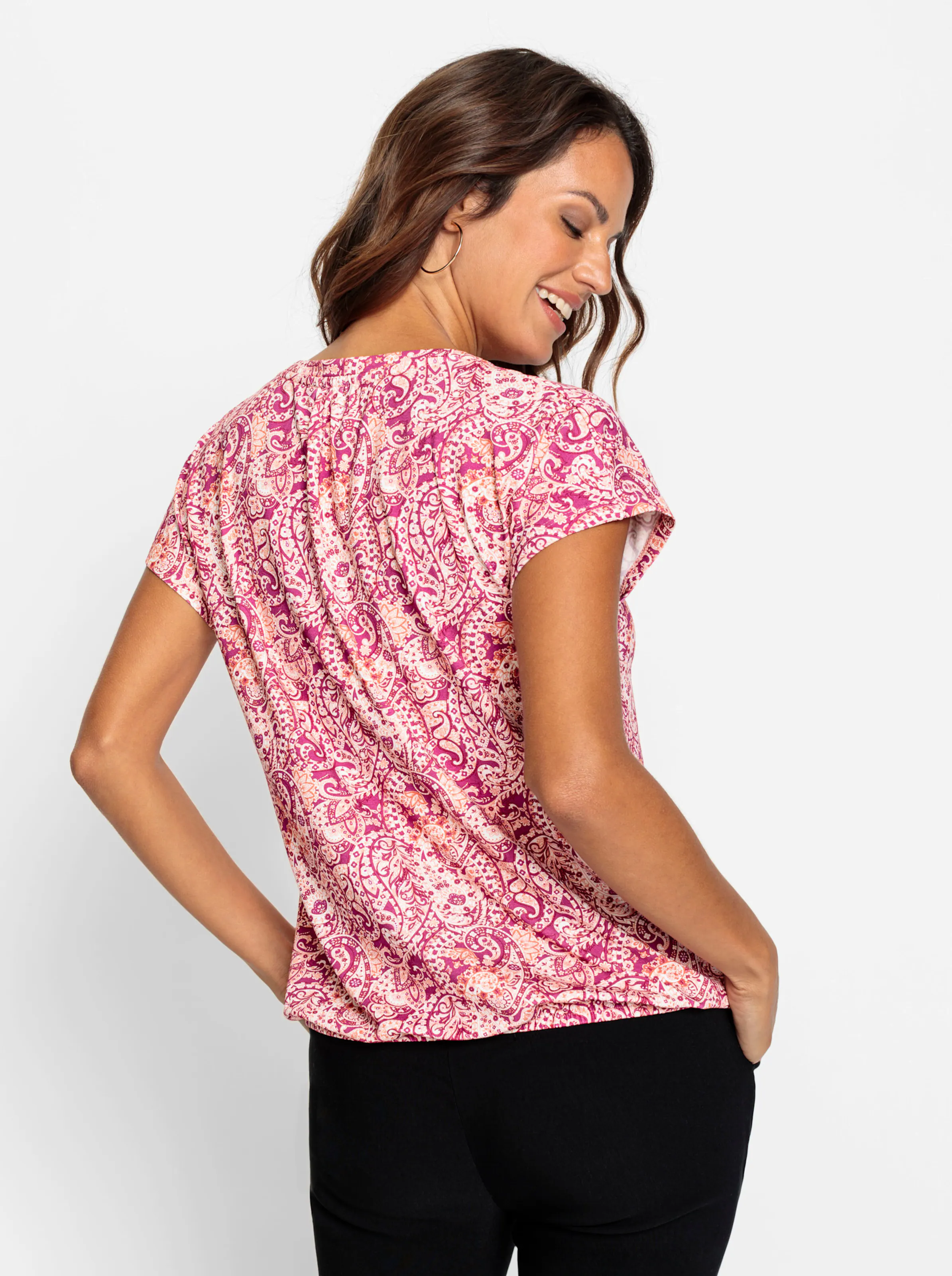 Shirt in erika-papaya-bedruckt