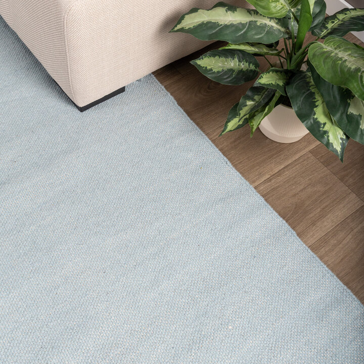 Wollen vloerkleed - Reno Blauw