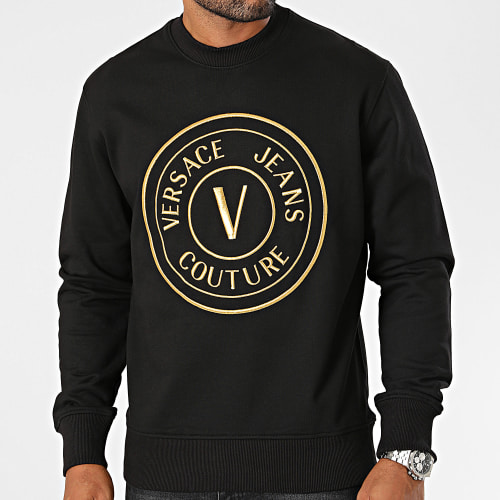 Sweat Crewneck Vemblem 3D Embroidery 75GAIT05-CF06T Noir Doré
