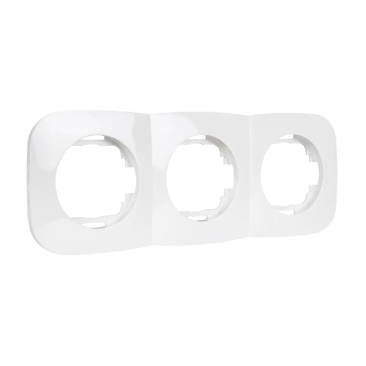 Ledkia Cadre 3 Emplacements Classic Round - Blanc
