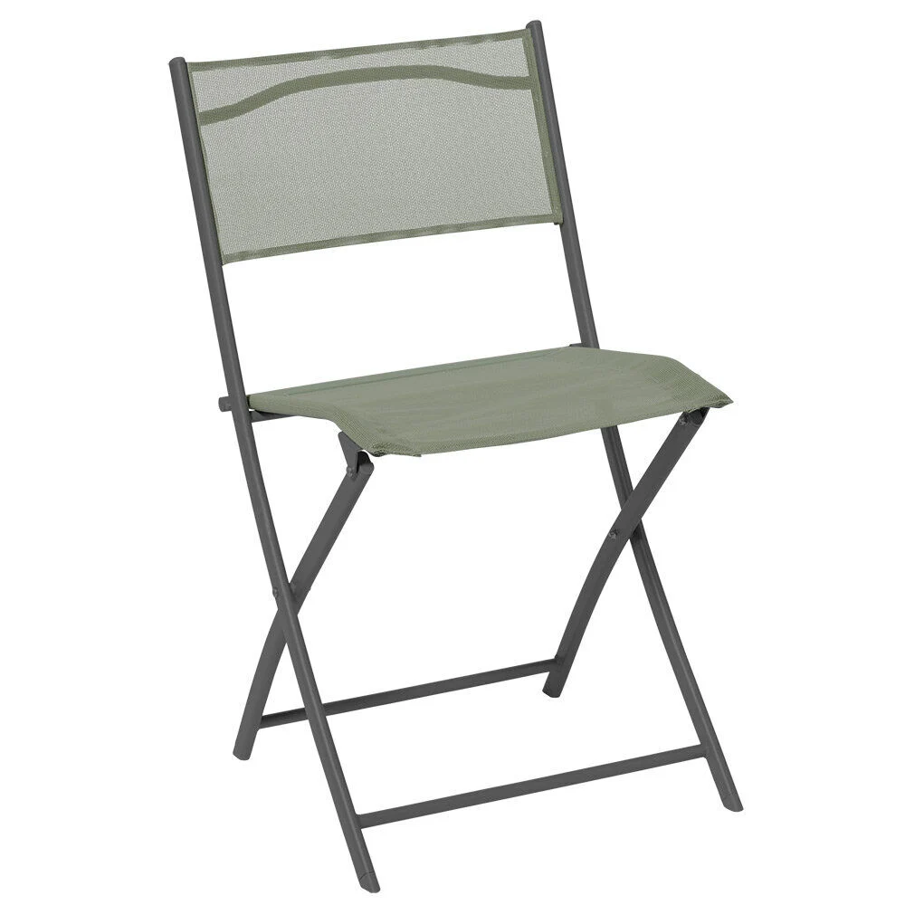 Chaise de jardin pliante Oslow métal vert 45x50xH81cm
