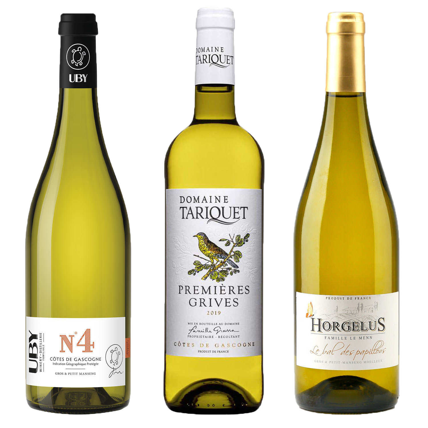 Assortiment 3 vins blancs du Sud-Ouest