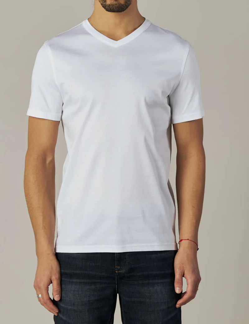 MOS MOSH T-SHIRT COL V PERRY CRUNCH BLANC