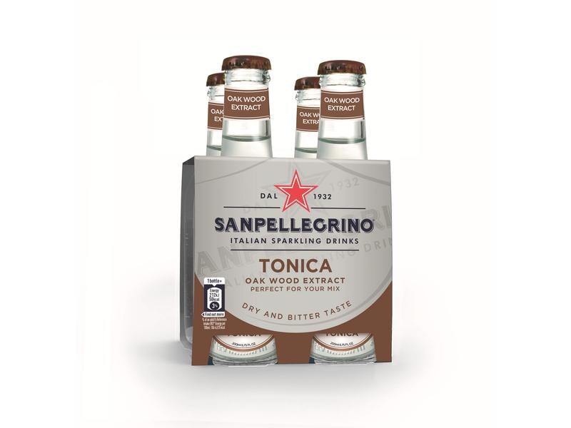 San Pellegrino Soft-Drinks Tonic Water Tonica 4 x 0.2 l Erfrischendes Getränk mit Kohlensäure