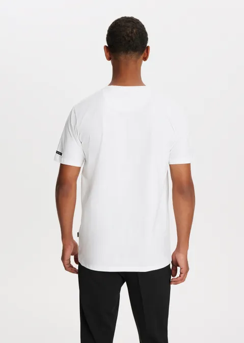 T-shirt met logo wit (WIT)
