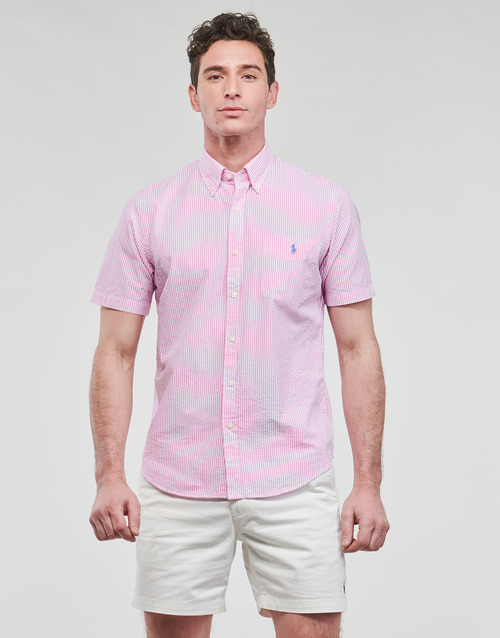 Polo Ralph Lauren - CHEMISE COUPE DROITE EN SEERSUCKER Rosa / Blanco