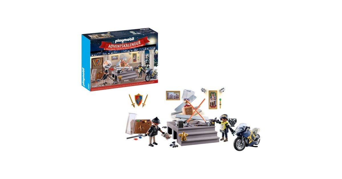 PLAYMOBILCity Action - Adventskalender Politie museumdiefstal Constructiespeelgoed  (71347)