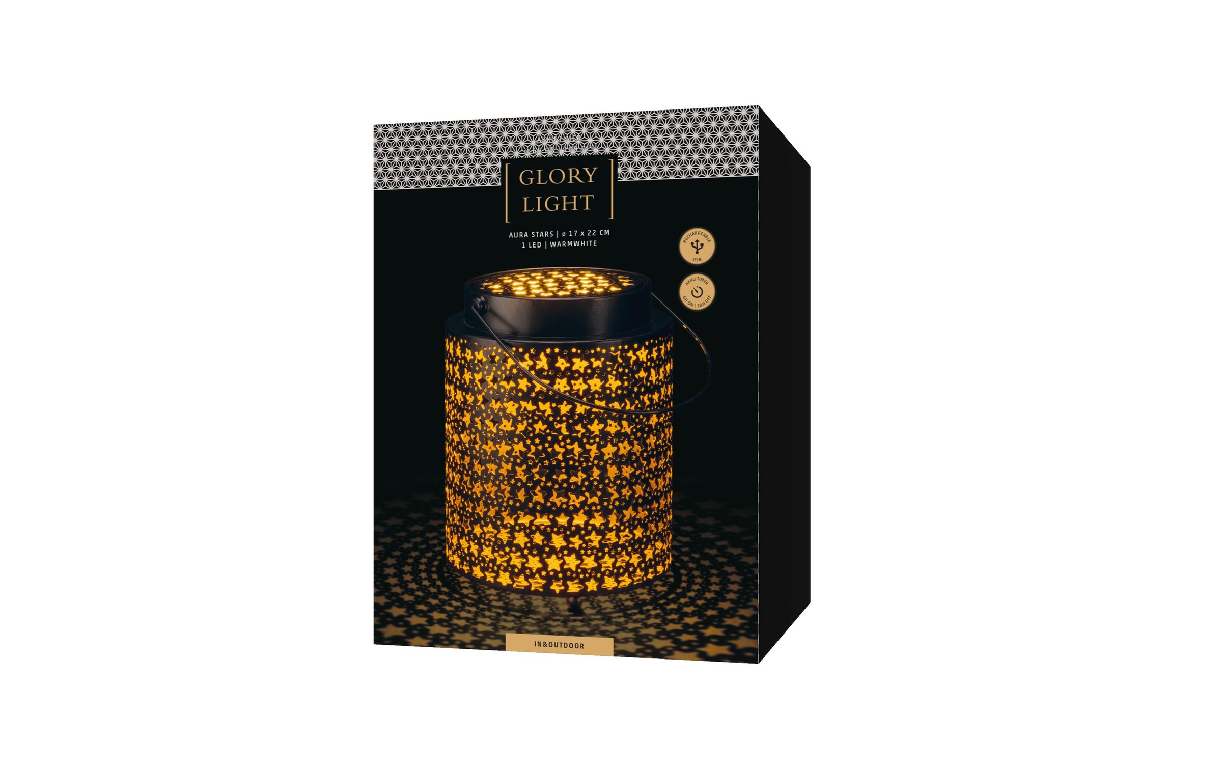 STT LED Laterne »Aura stars« Warmweiss
