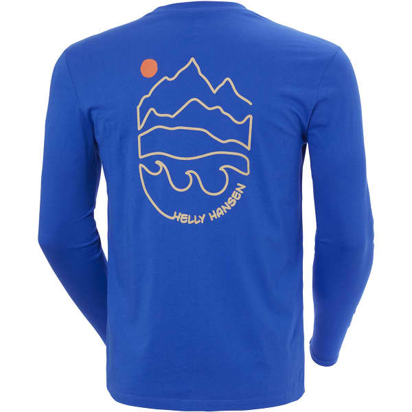 T-shirt HELLY HANSEN F2F ORGANIC COTTON LS TEE COBALT 2.0 COBALT 2.0