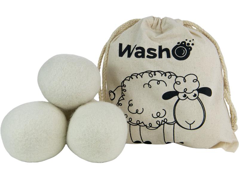 Washo Tumbler Balls 4 Stück Trocknerbälle aus Schafwolle