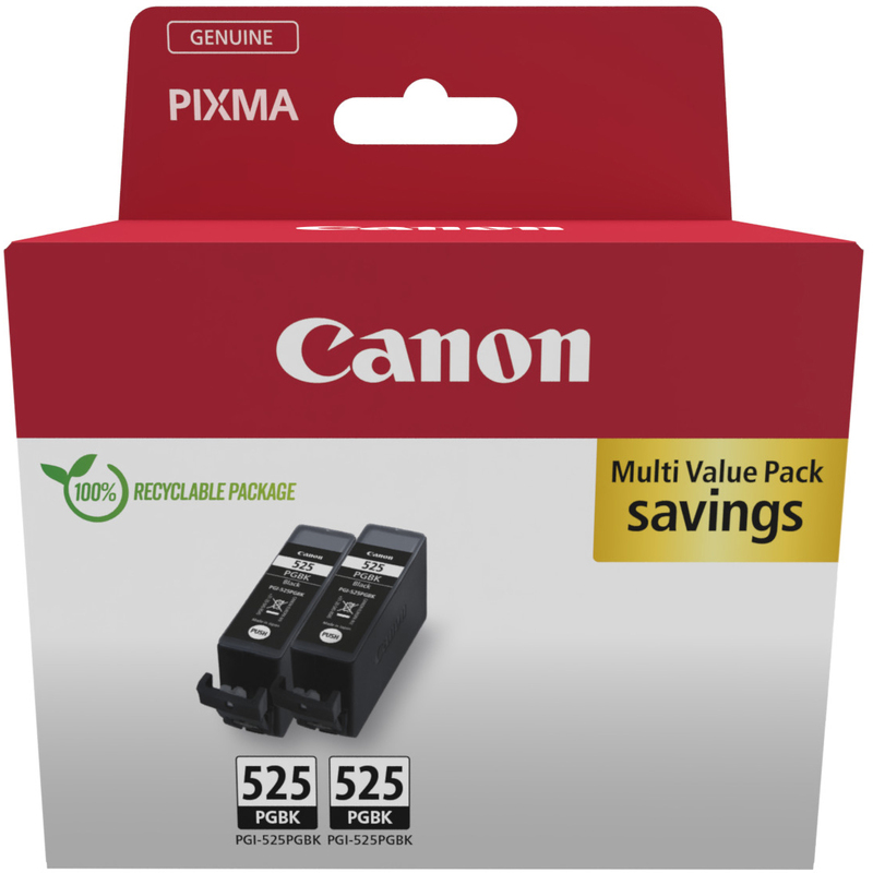 Canon PGI-525PGBK Tintenpatronen Twinpack, schwarz