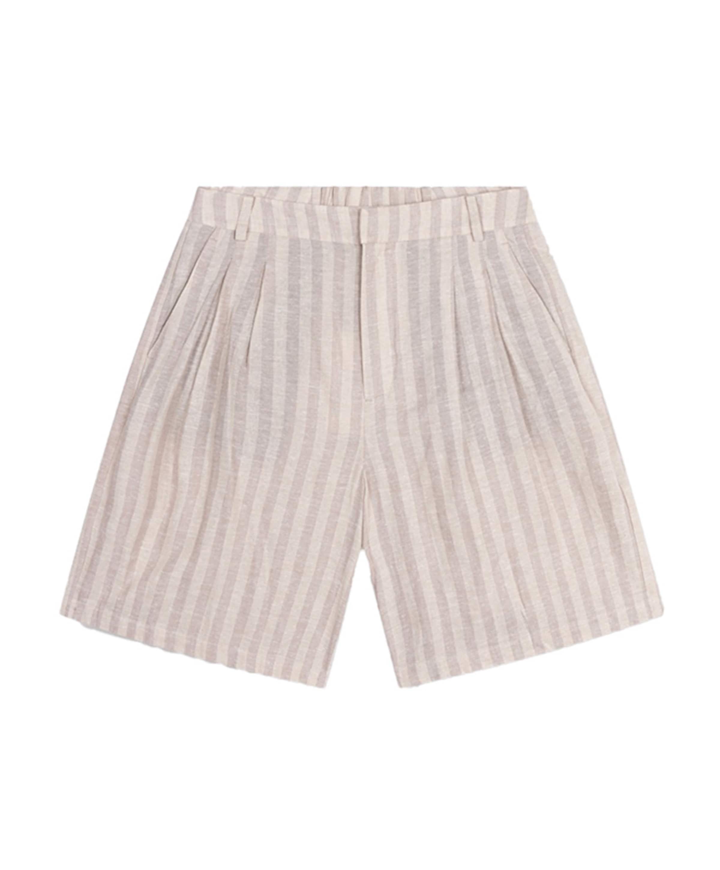 Alix The Label STRIPED BERMUDA SHORTS dames korte broek beige