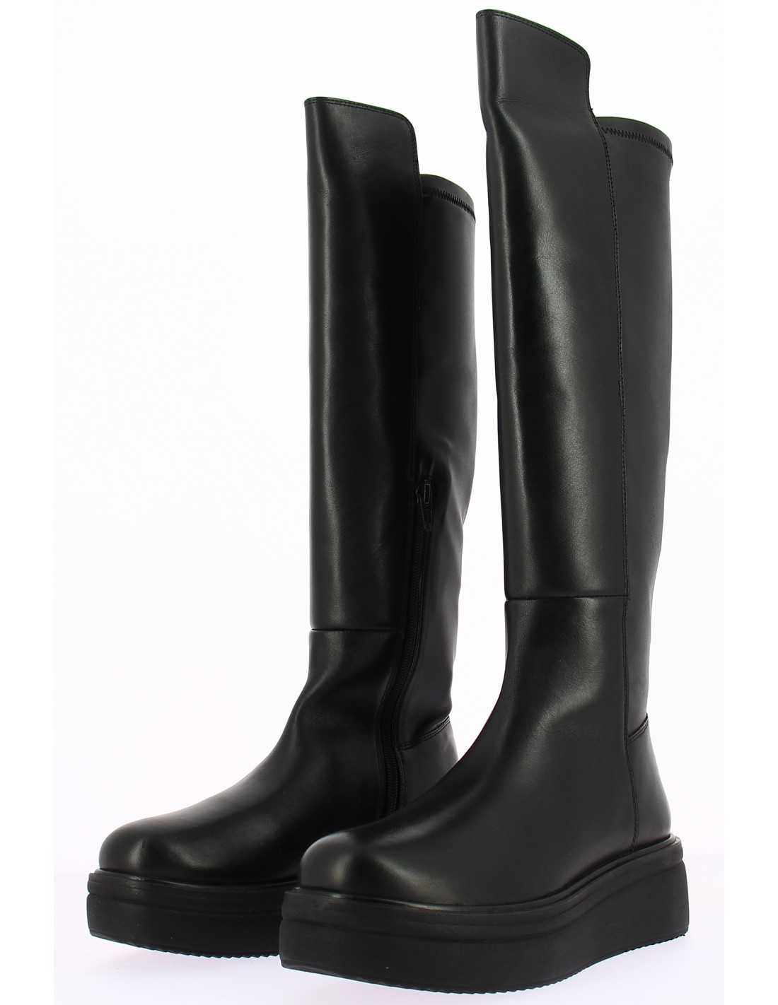 kharisma cuissardes compensées femme cuir noir