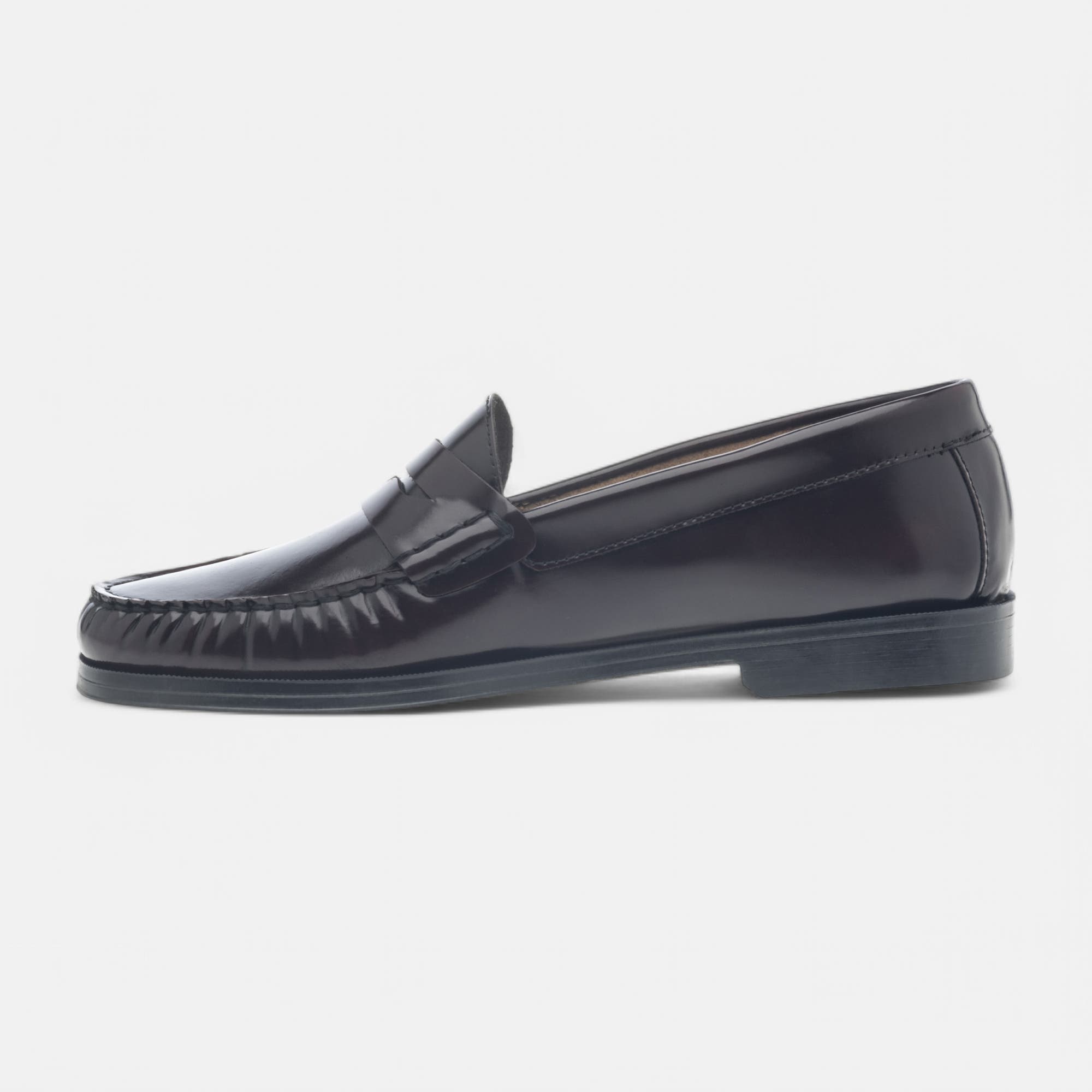Mocassins Femme en cuir bordeaux