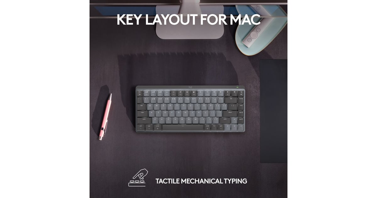 LogitechMX Mechanical Mini voor Mac, toetsenbord  (Donkergrijs, US-International, Cherry MX-Technologie)