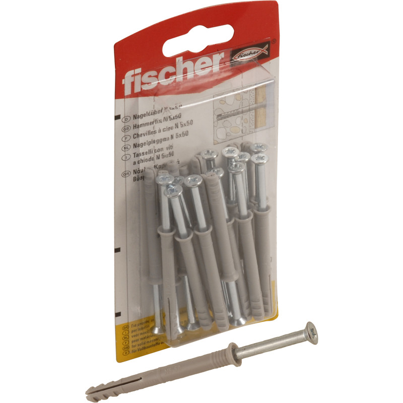 Fischer nagelplug nylon 8x80/40mm