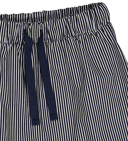M?Slå Shorts - Poplin Stripe - Balsam Cream/Blue Night
