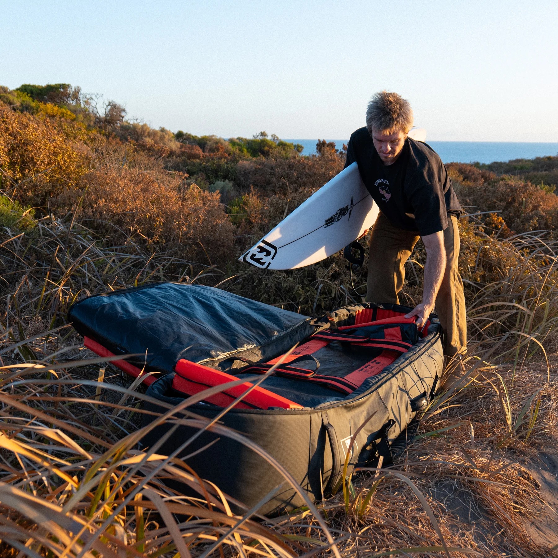 Ocean and earth APEX Fish / Short Travel Cover / Housse de surf - 5 Planches Black