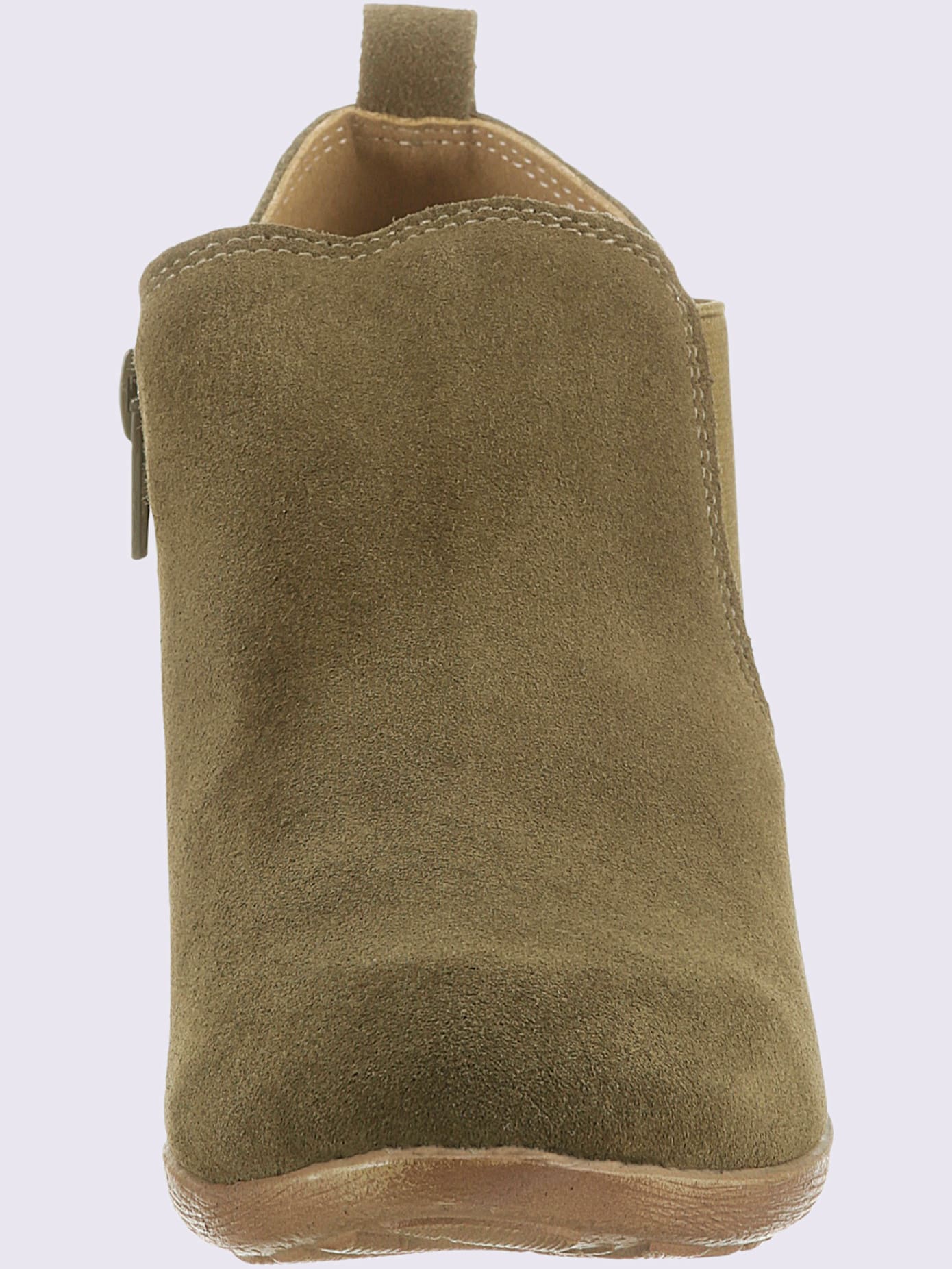 Bottines cuir velours de vache.
