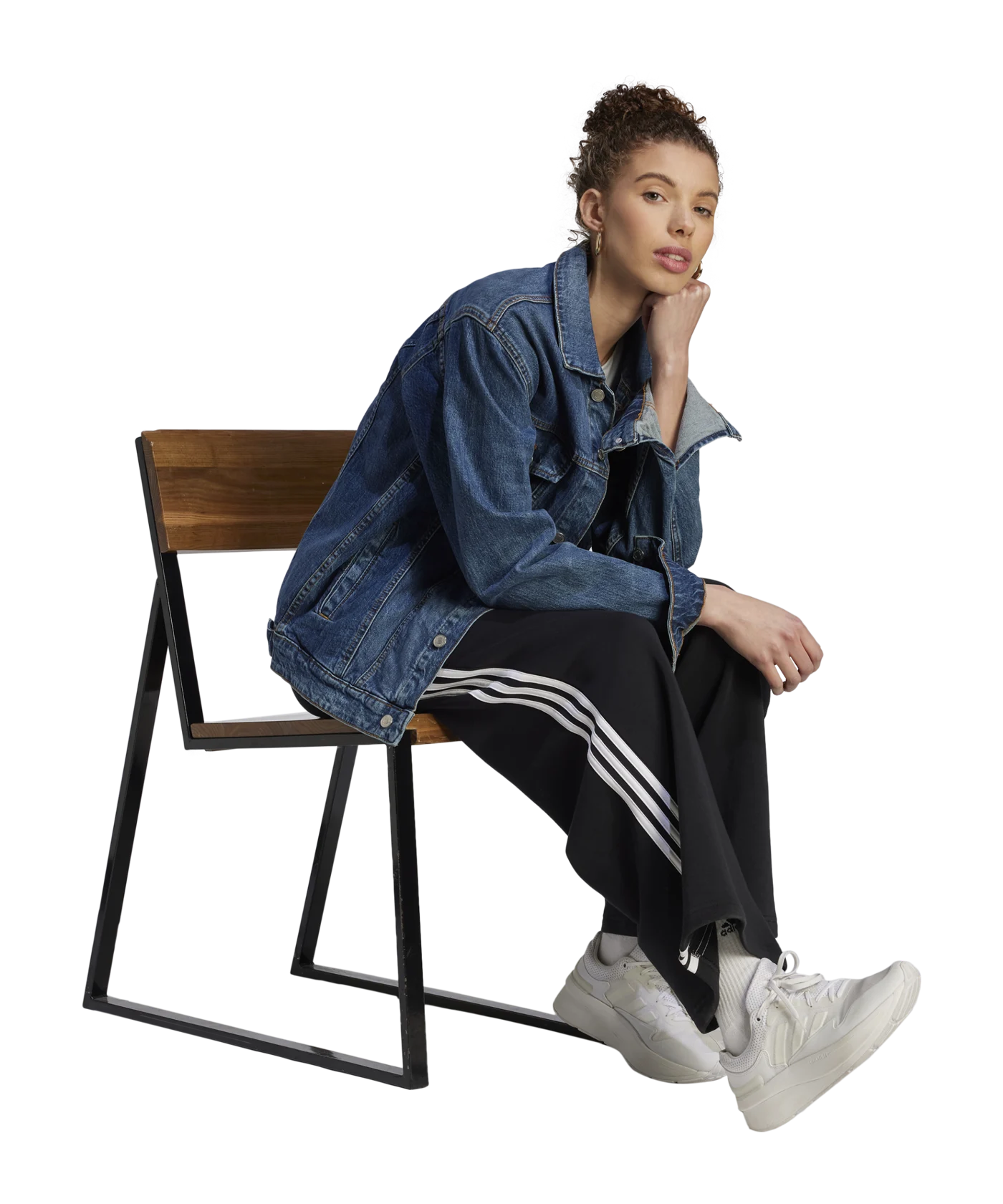 adidas Essentials FT Wide Hose Damen Schwarz