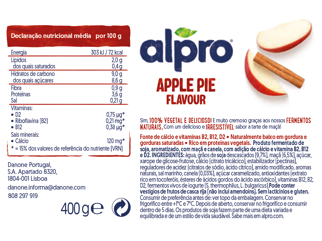 YOFU ALPRO APPLE PIE 400G
