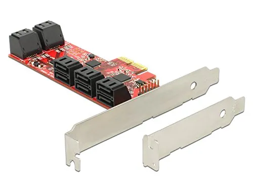 Delock - Lagringskontrol - 10 Kanal - SATA 6Gb/s - lavprofil - PCIe 2.0 x2