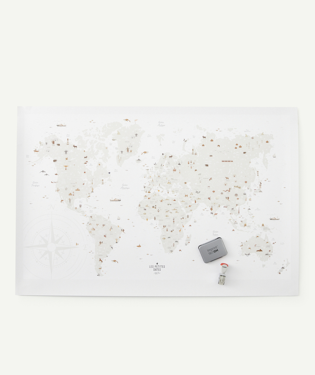 LES PETITES DATESAFFICHE CARTE DU MONDE ENFANT