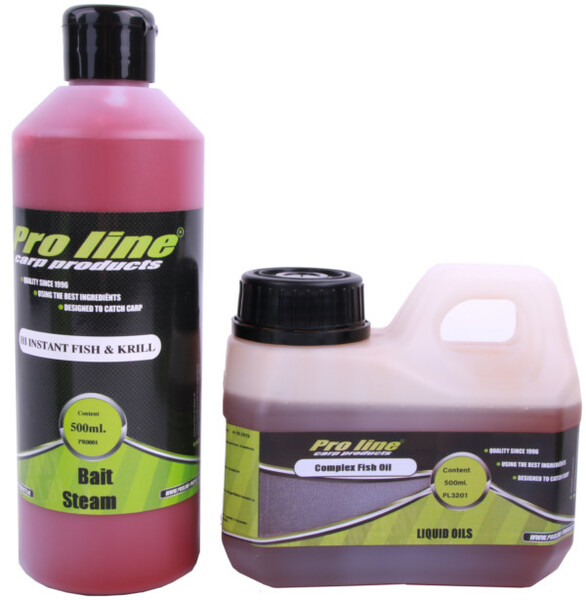 Pro Line Hi-Instant Fish&Krill Paquet avec bouillettes, trempage, liquide complexe à base de poisson et seau !