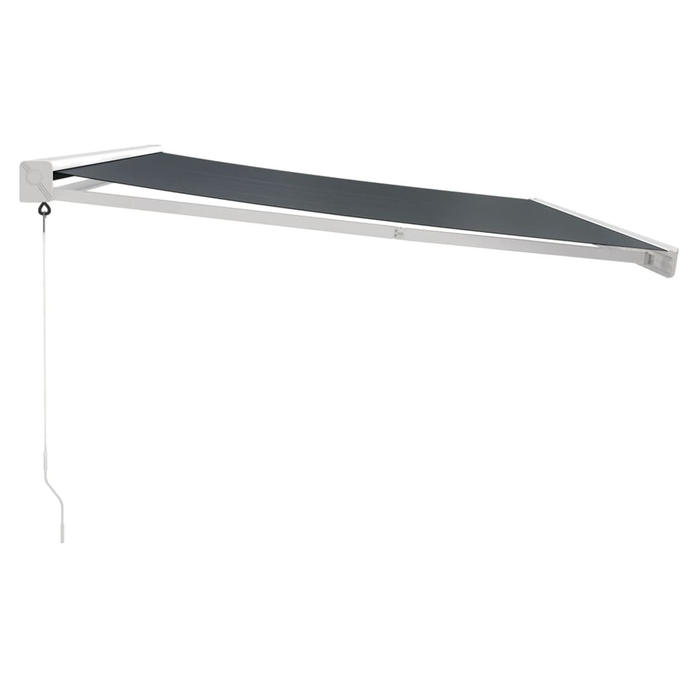 Auvent rétractable anthracite 4x3 m tissu et aluminium