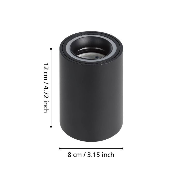 EGLO - Carossa-Z forlænger sort Ø8 - RGB + TW - Zigbee, Bluetooth