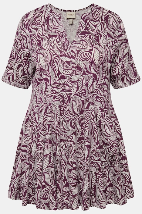 Longshirt, Tunika-Ausschnitt, Halbarm, Biobaumwolle