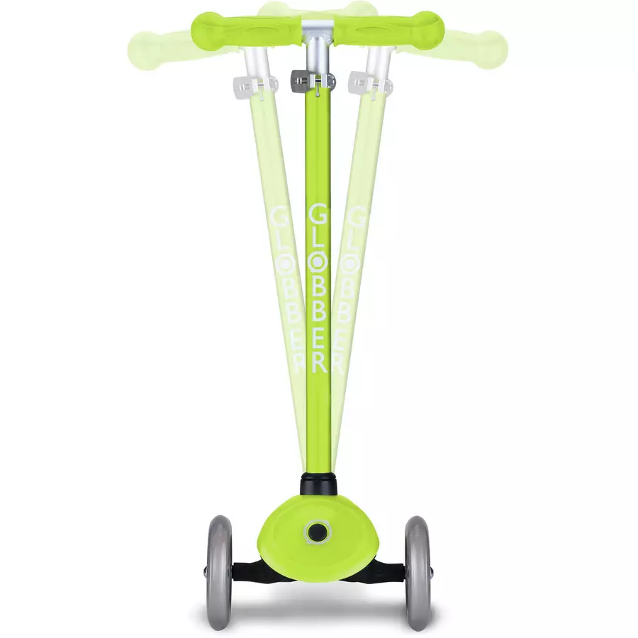 GLOBBER Scooter PRIMO LIGHTS lime grün, mit Leuchtrollen