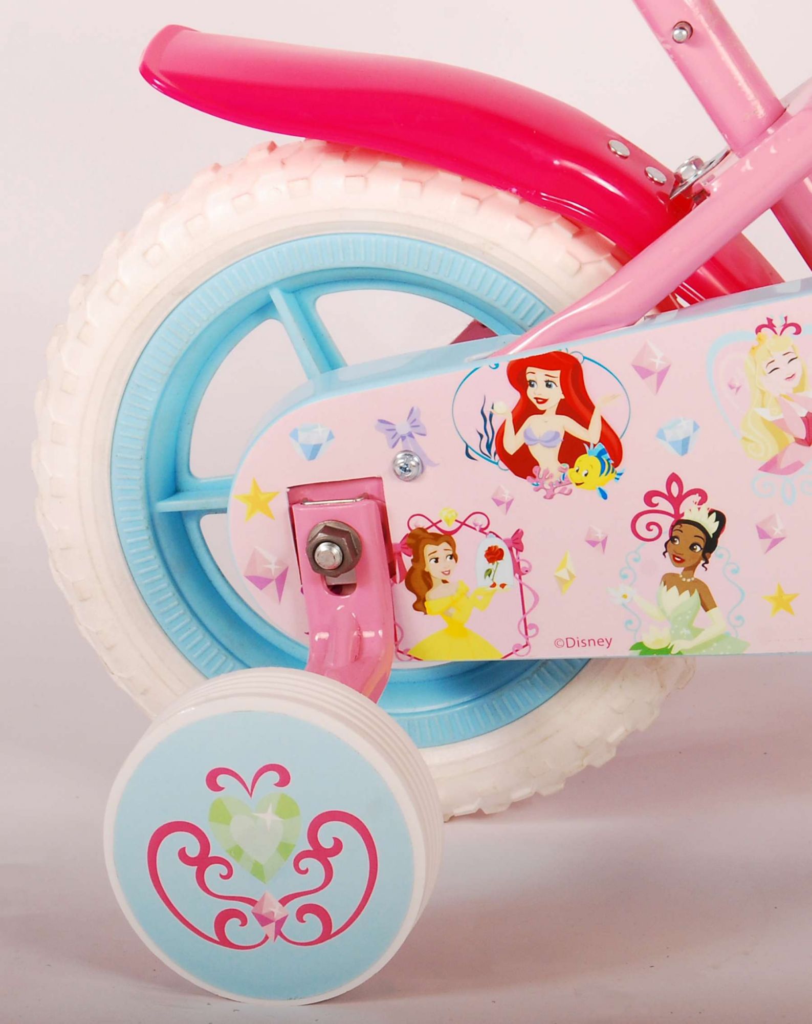 Kinderfahrrad Disney Princess für Mädchen 10 Zoll Kinderrad in Rosa