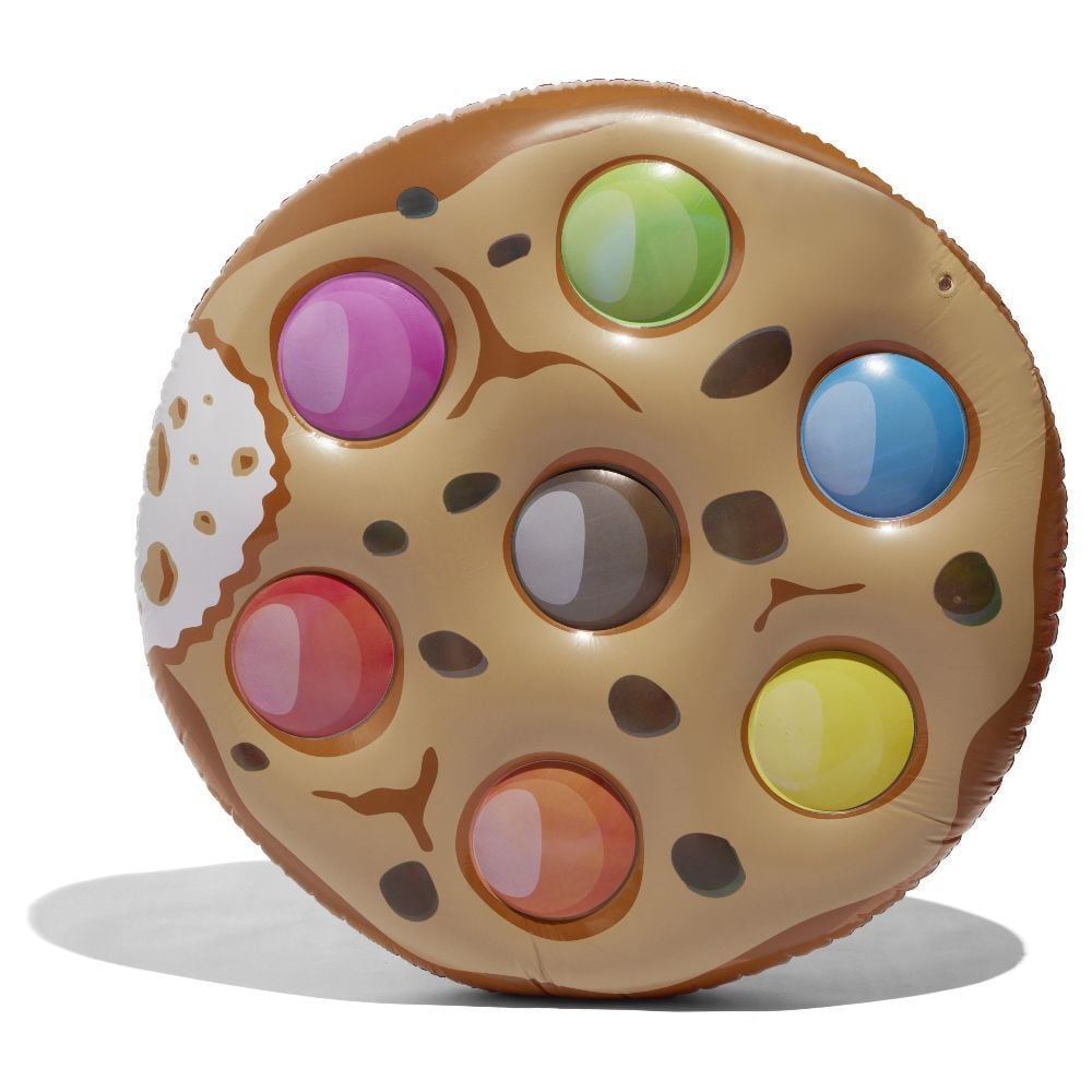 Matelas cookie gonflable Funky multicolore Ø116cm