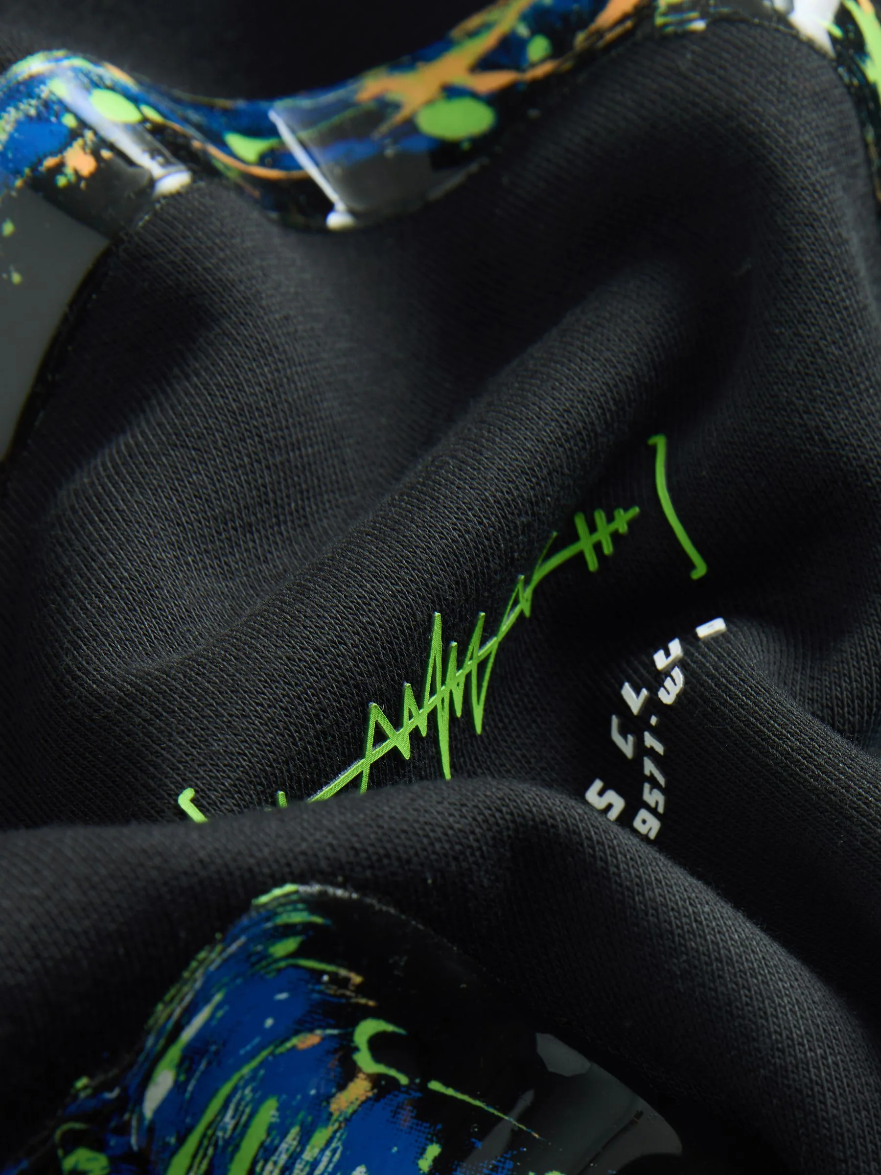 Zwart met koptelefoon - Grafische print hoodie voor oudere jongens (3-16jaar)