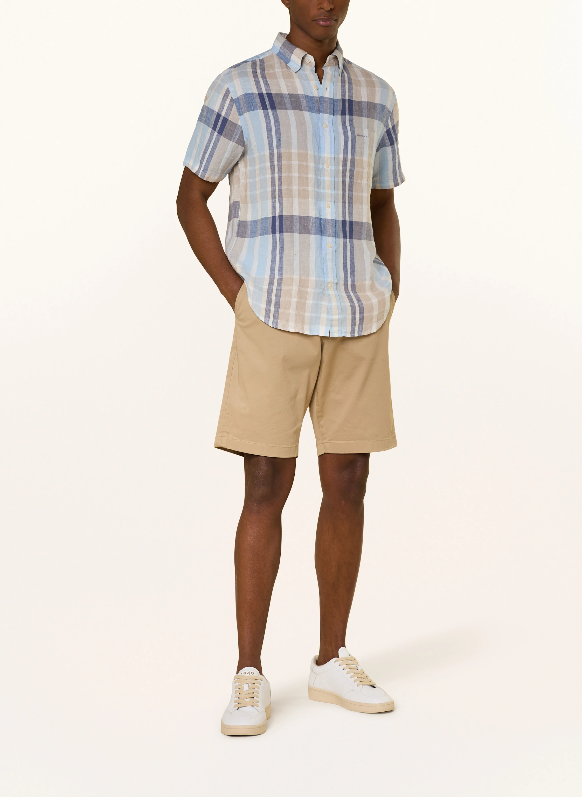 GANT Kurzarm-Hemd Regular Fit aus Leinen