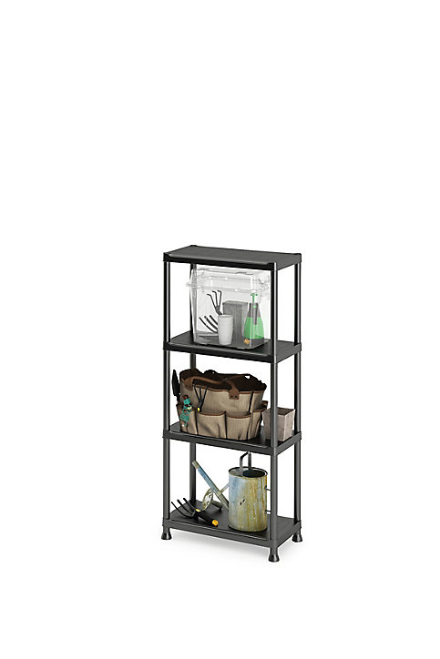 Étagère basse plastique 4 tablettes L.60 x H.135 x P.30 cm