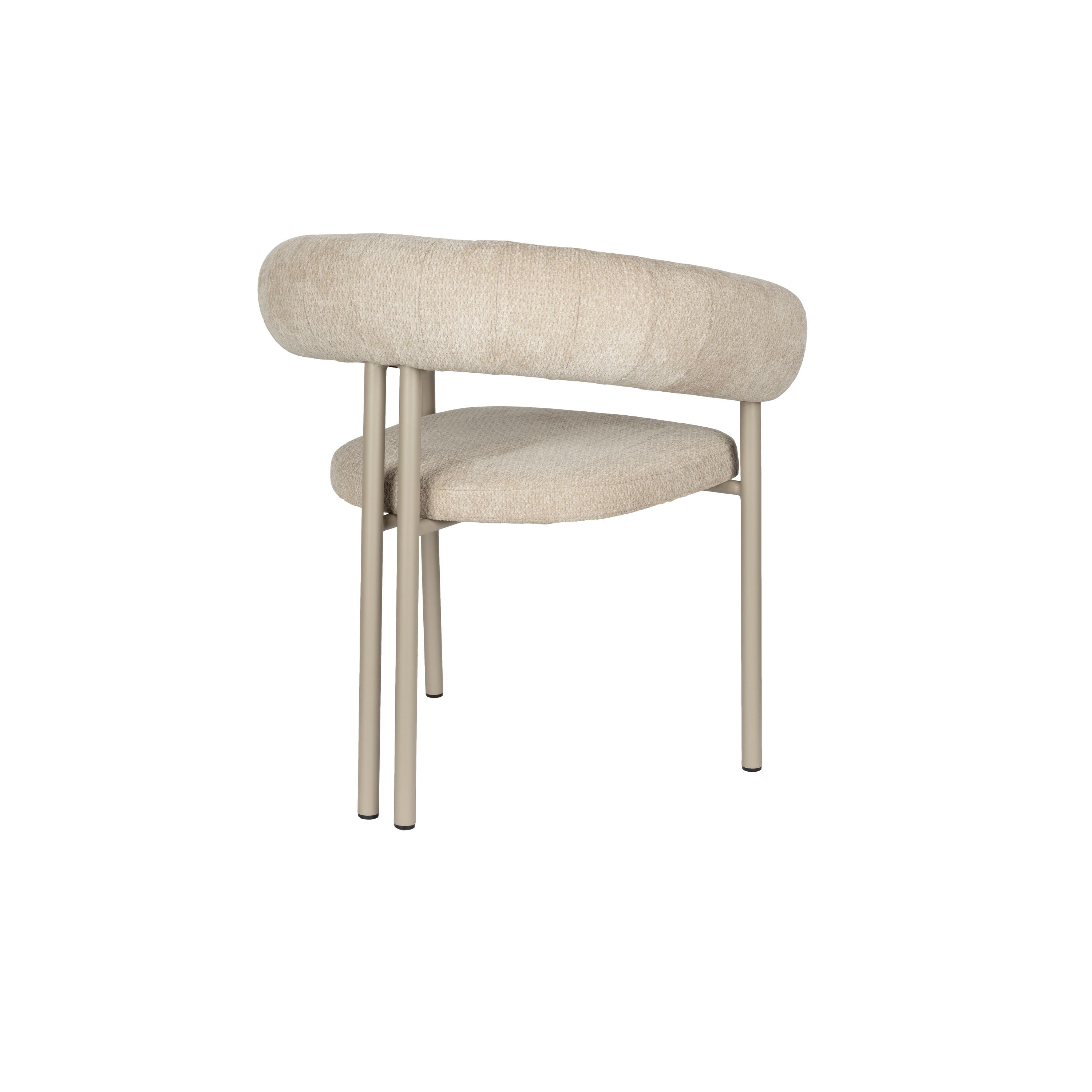 Zuiver Heels Eetkamerstoelen Met Armleuningen Beige - Set van 2