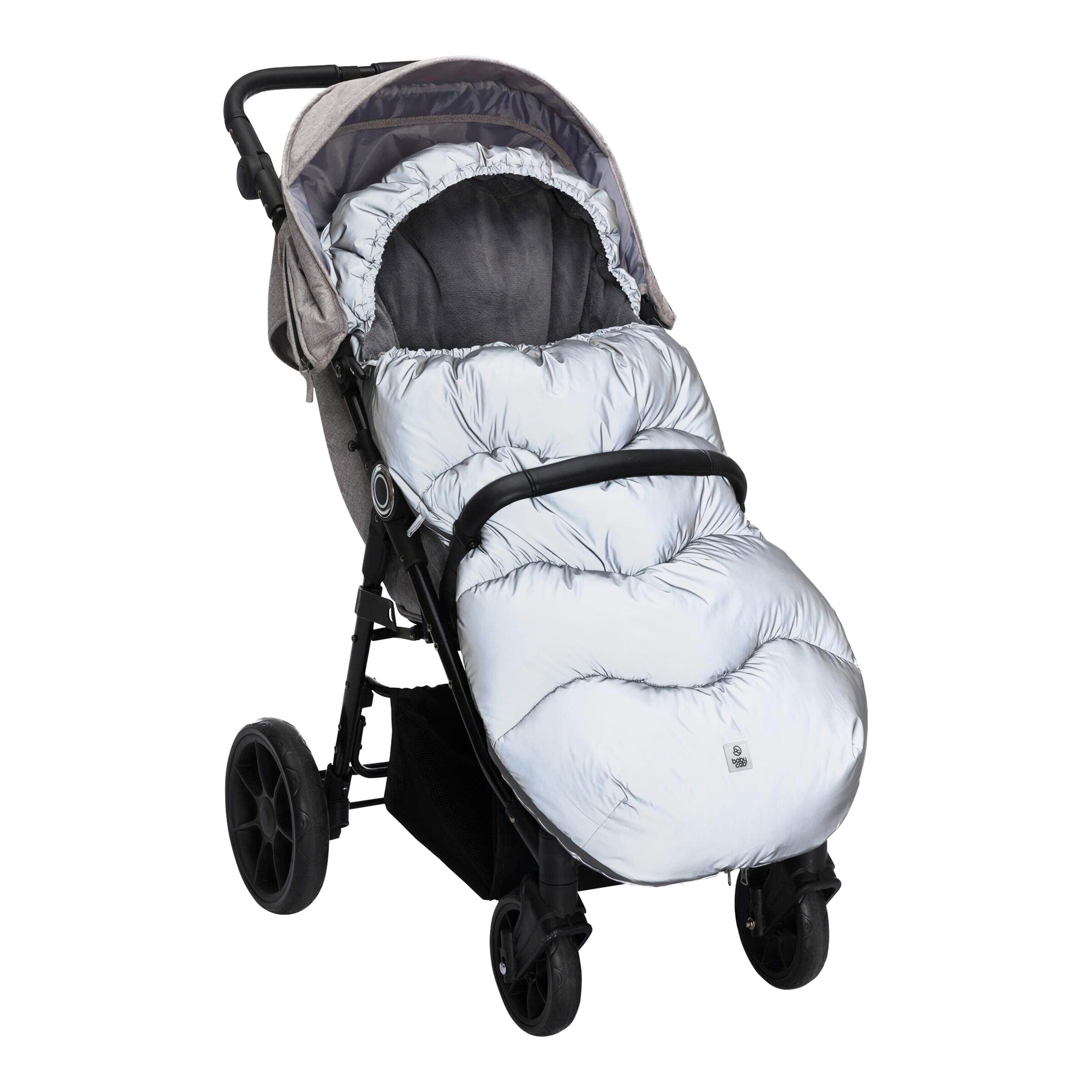 babycab Winterfußsack Vanna Aurora für Kinderwagen, Buggy silber