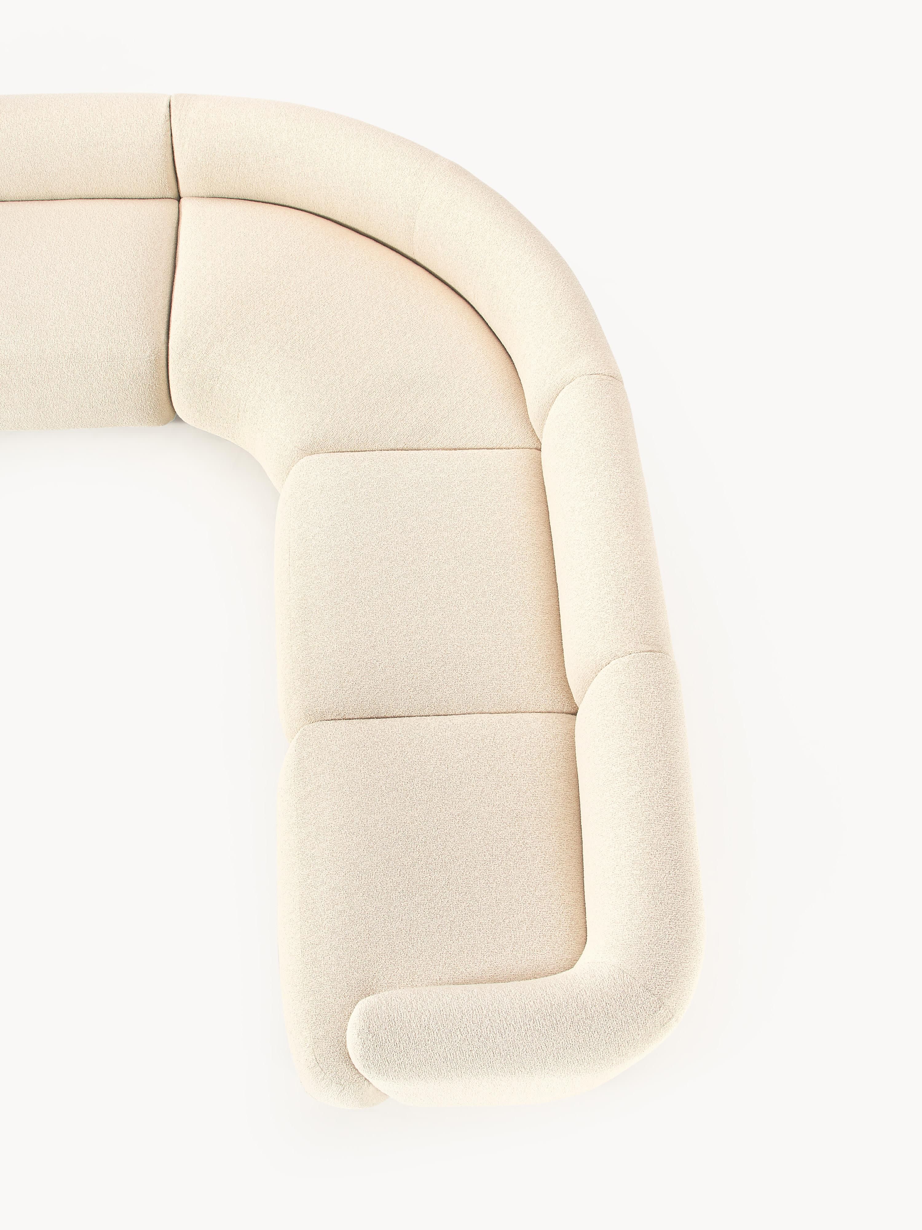 Modulaire bouclé hoekbank Sofia (4 zits)