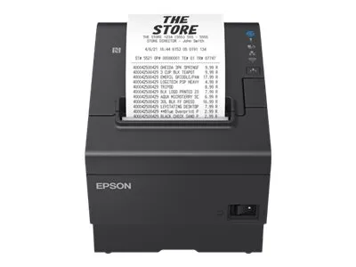 Epson TM T88VII (112) - Kvitteringsprinter - termisk linje - Rulle (7,95 cm) - 180 x 180 dpi - op til 500 mm/sek. - USB 2.0, USB 2.0 vært, LAN, seriel - skærer - sort