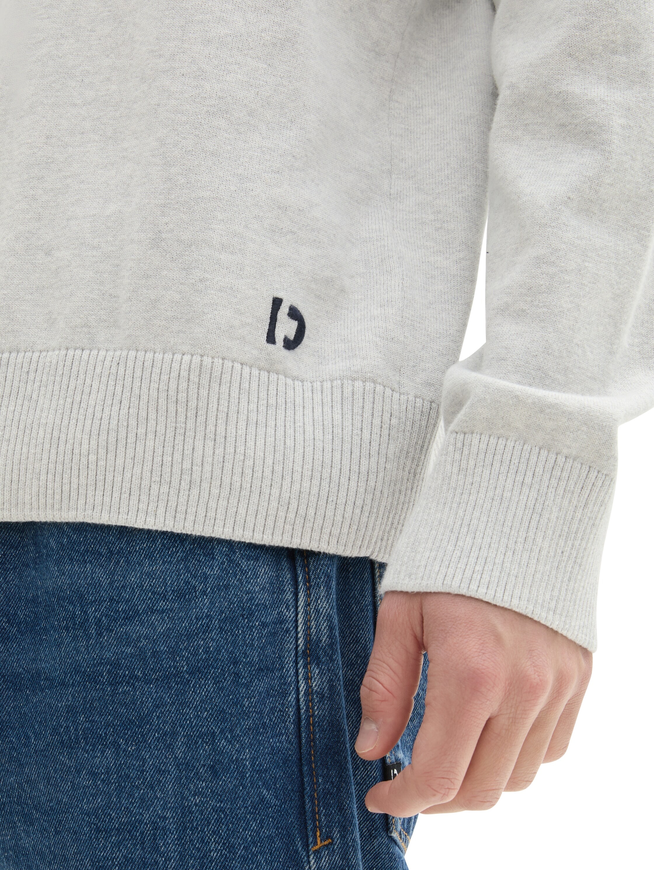 TOM TAILOR Denim Rollkragenpullover , mit Logo Stickerei