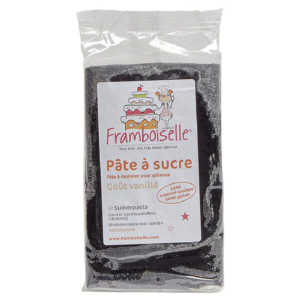 Pâte à sucre Framboiselle noir 500g