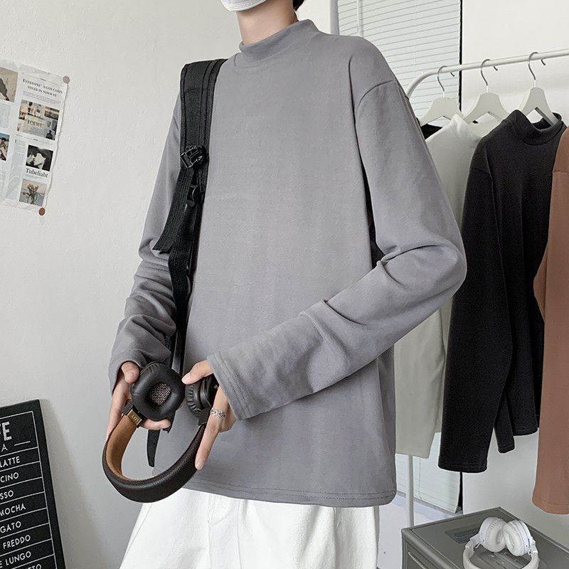 Hushgrain - T-shirt met lange mouwen en mock-neck