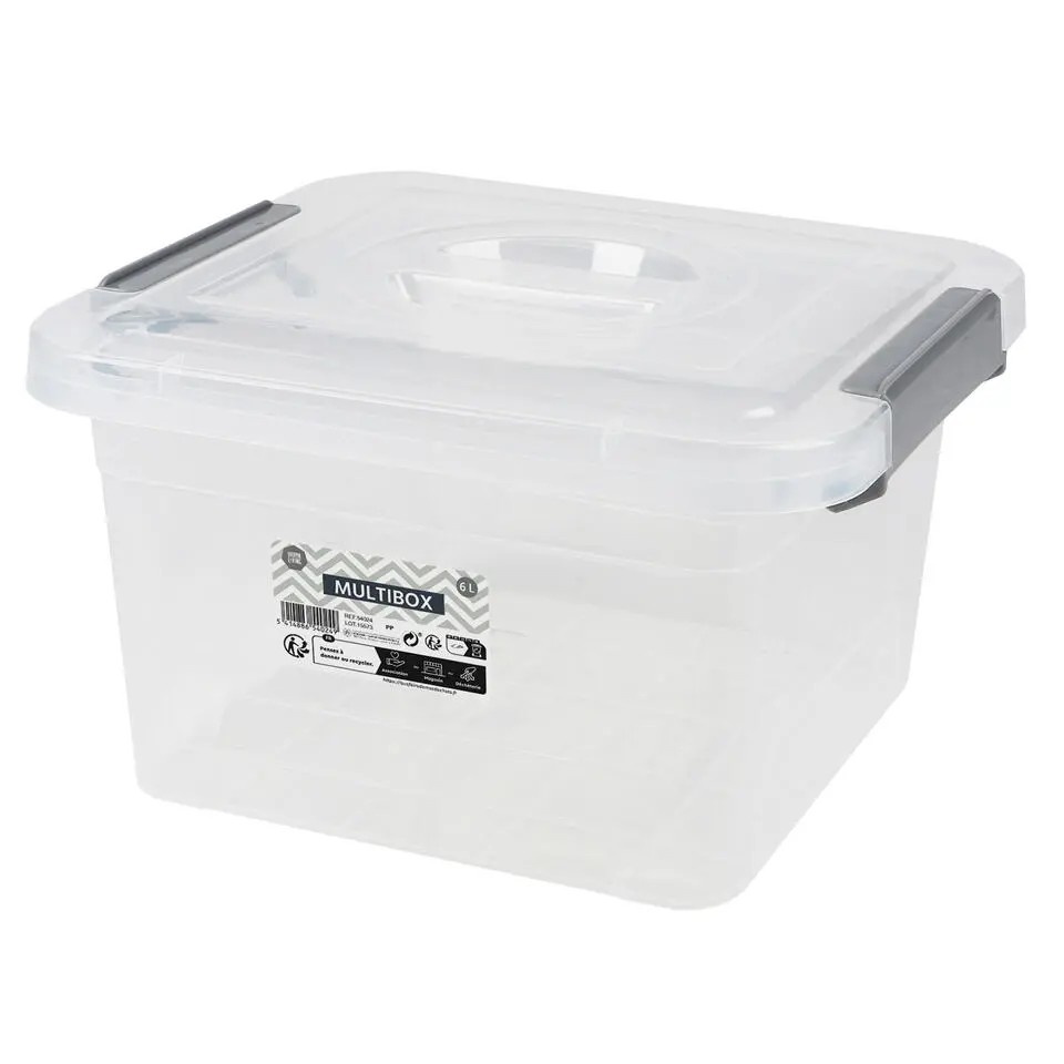 Urban Living Opberg box - 6L - 27x25x16 cm - deksel/clips