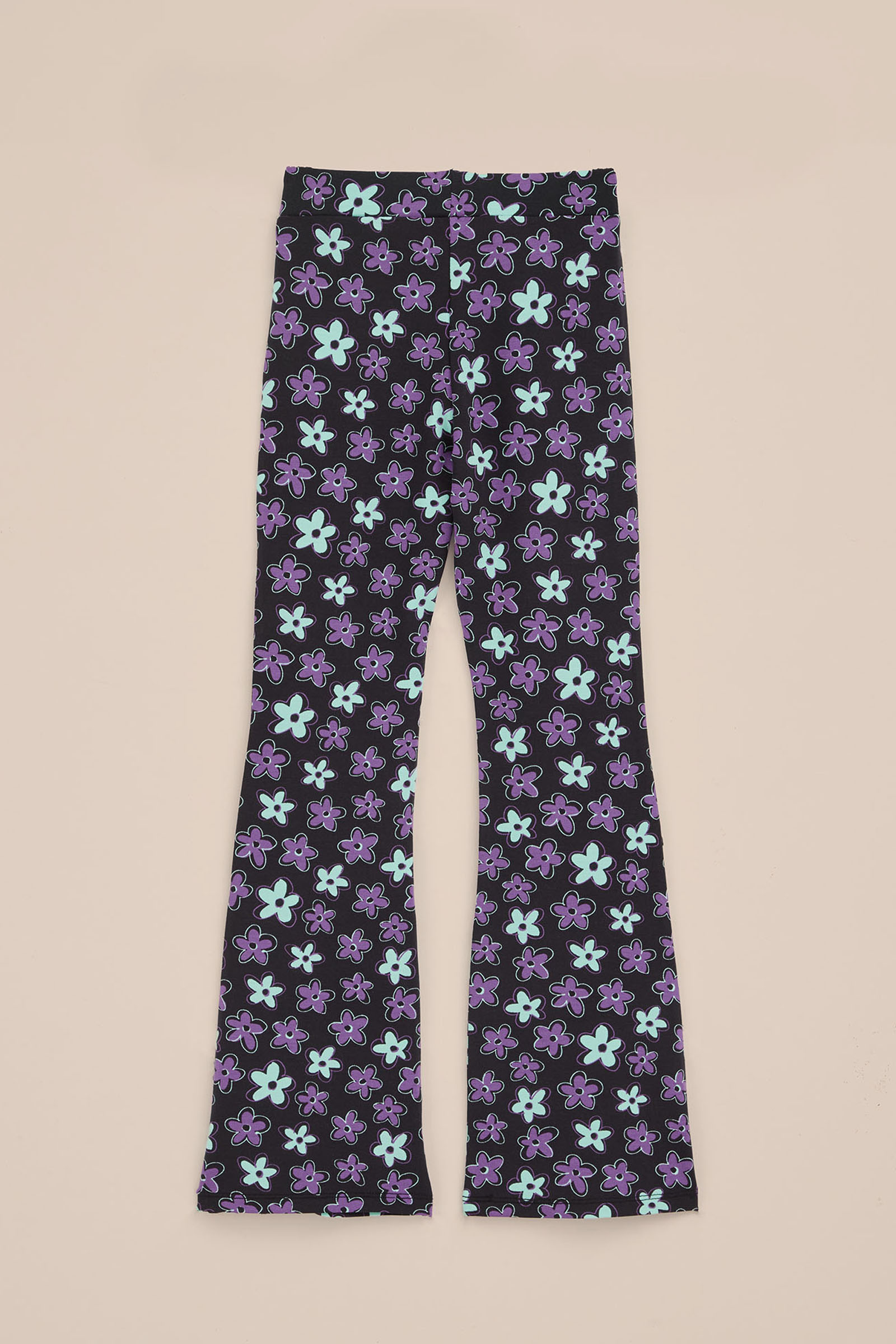 Meisjes flared legging met dessin WE Fashion Lichtpaars